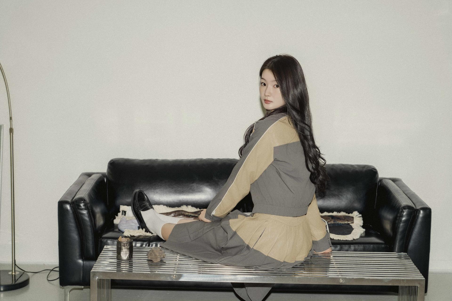 컬러 블록 크롭 헤리티지 셋업