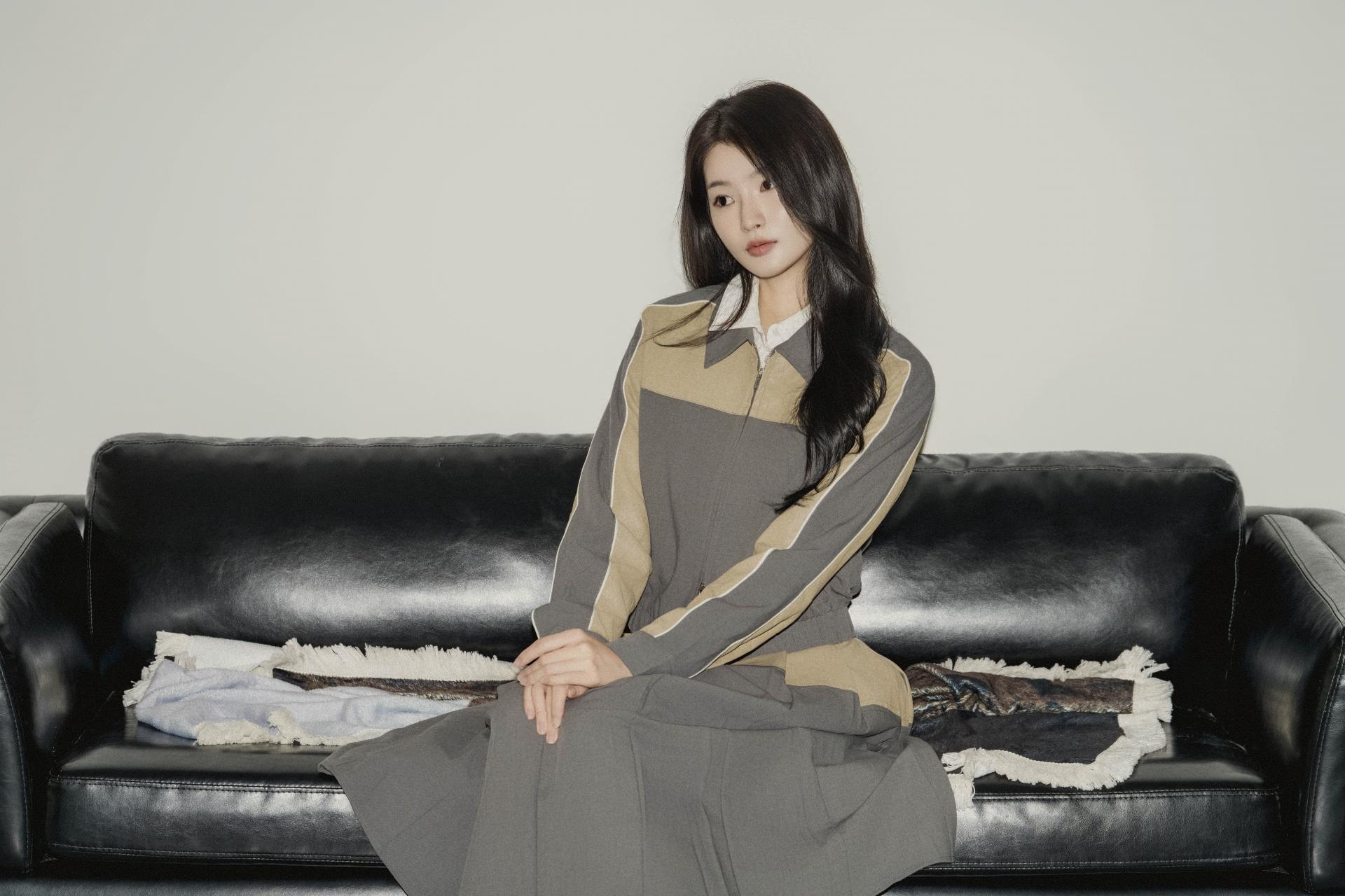 컬러 블록 크롭 헤리티지 셋업