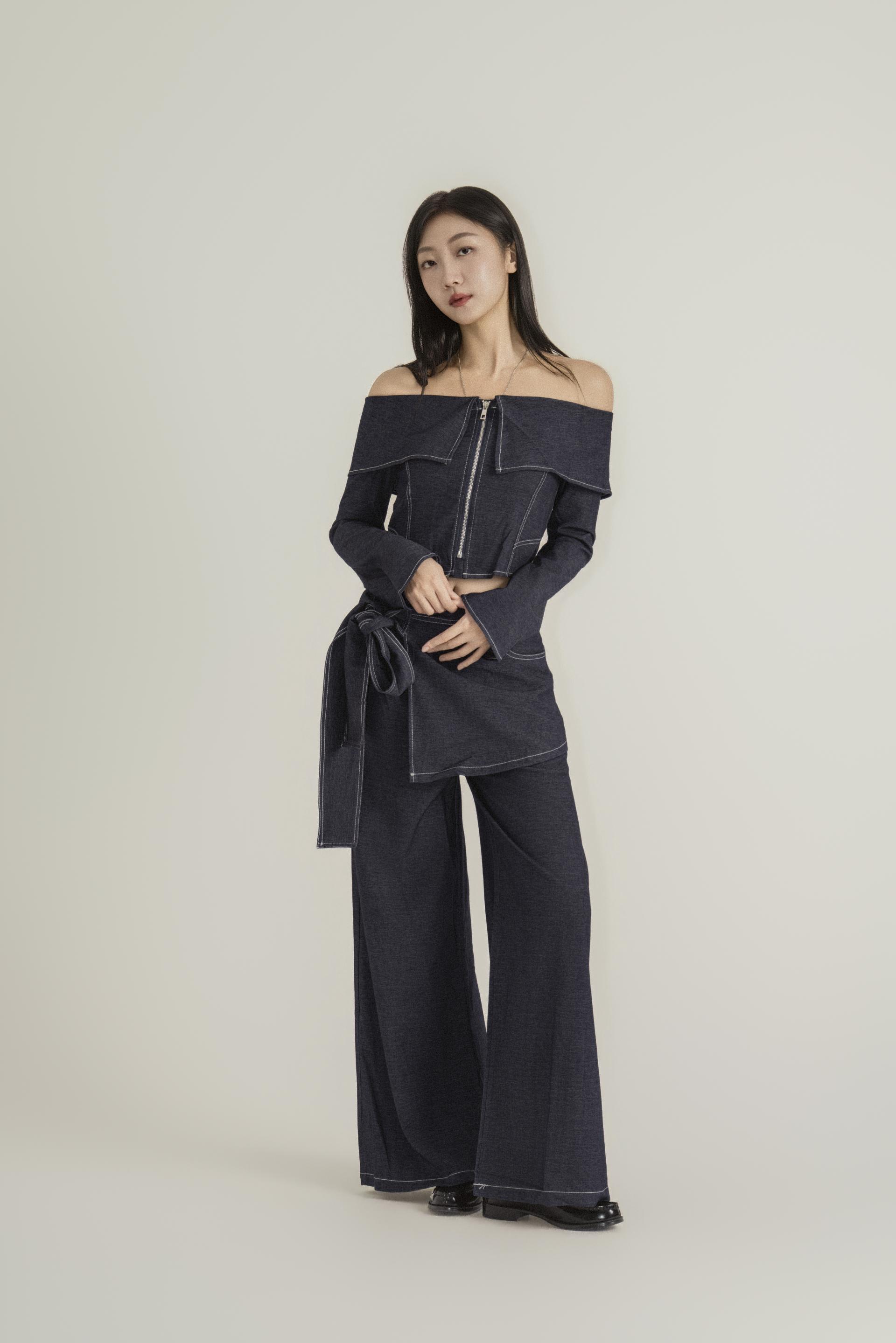 오프숄더 랩 와이드 모드 셋업