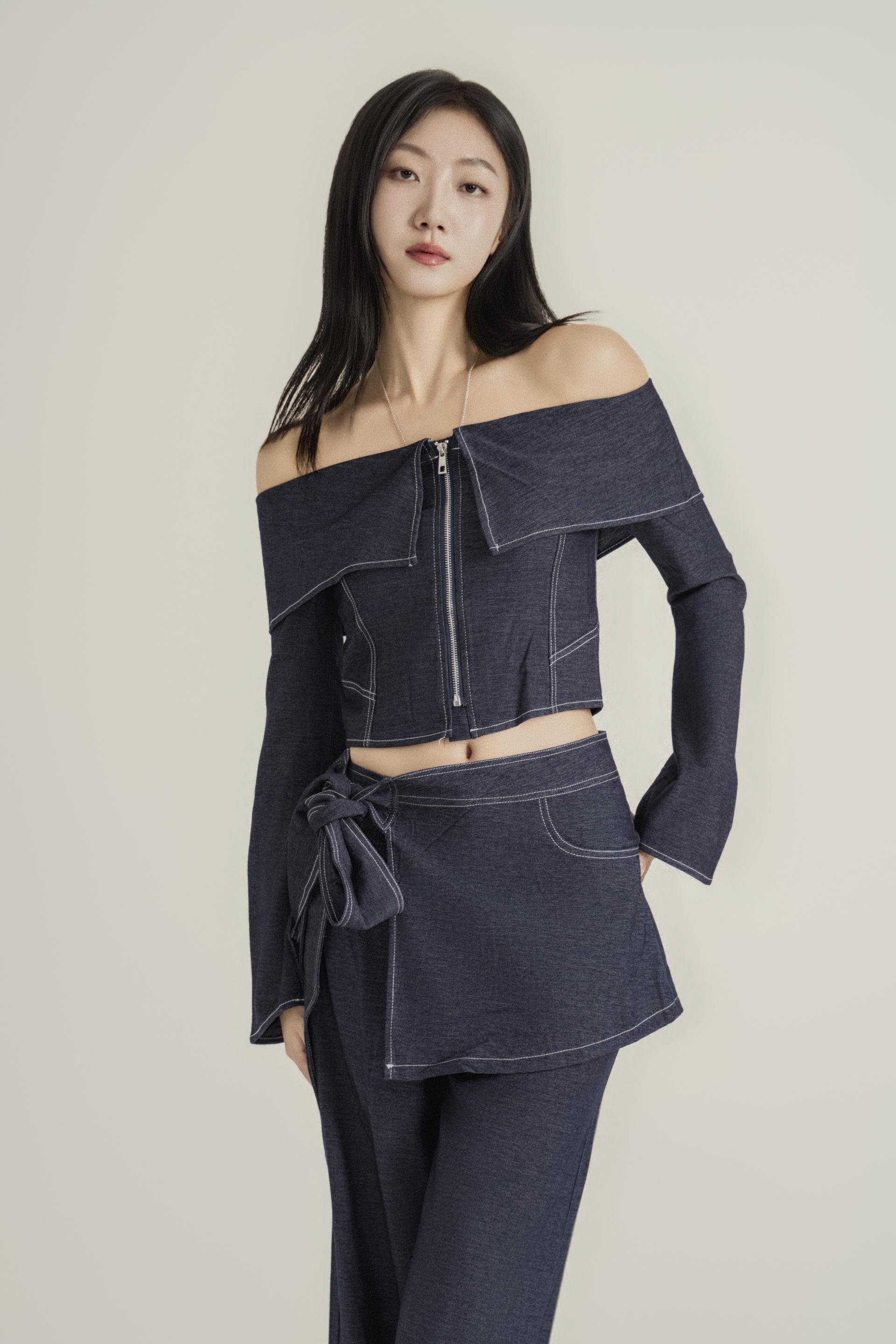 오프숄더 랩 와이드 모드 셋업
