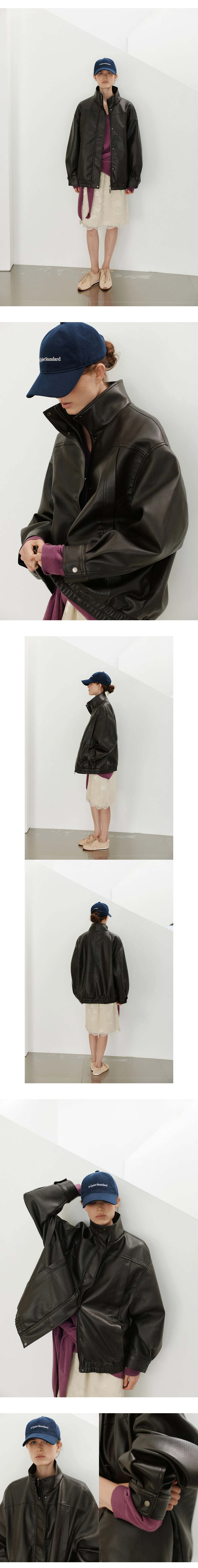 [9/9오픈] Collin leather overfit blouson_2colors