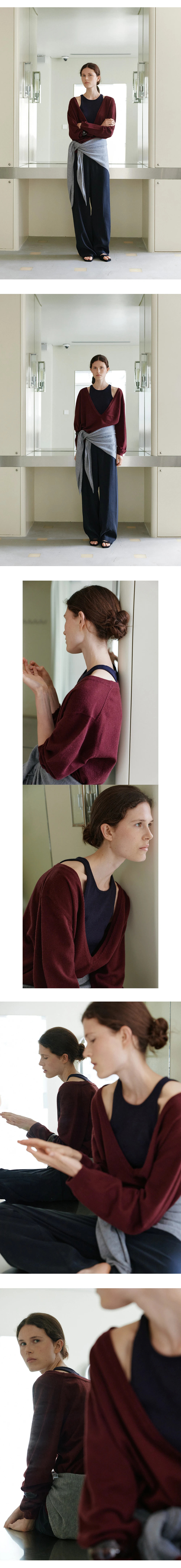 [9/9오픈][지민 착용] Washable deep V-neck knit_3colors