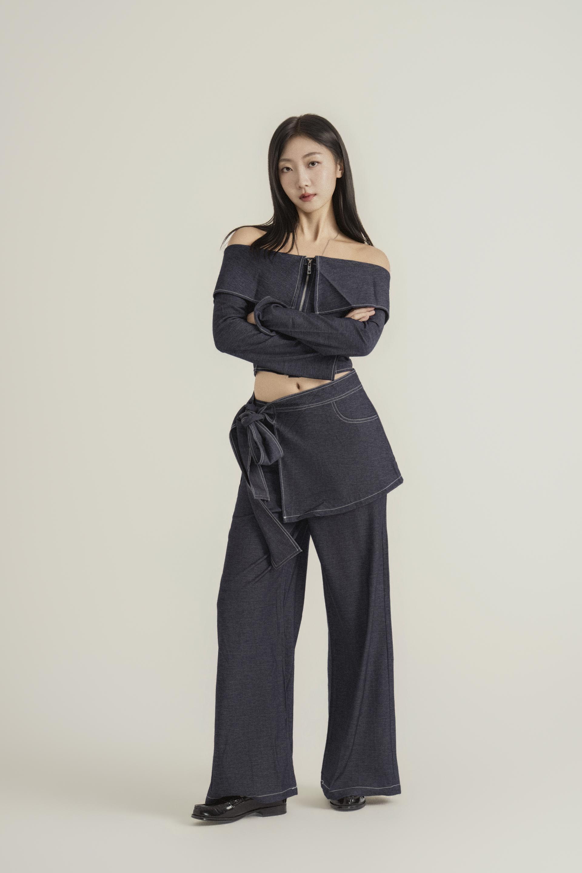 오프숄더 랩 와이드 모드 셋업