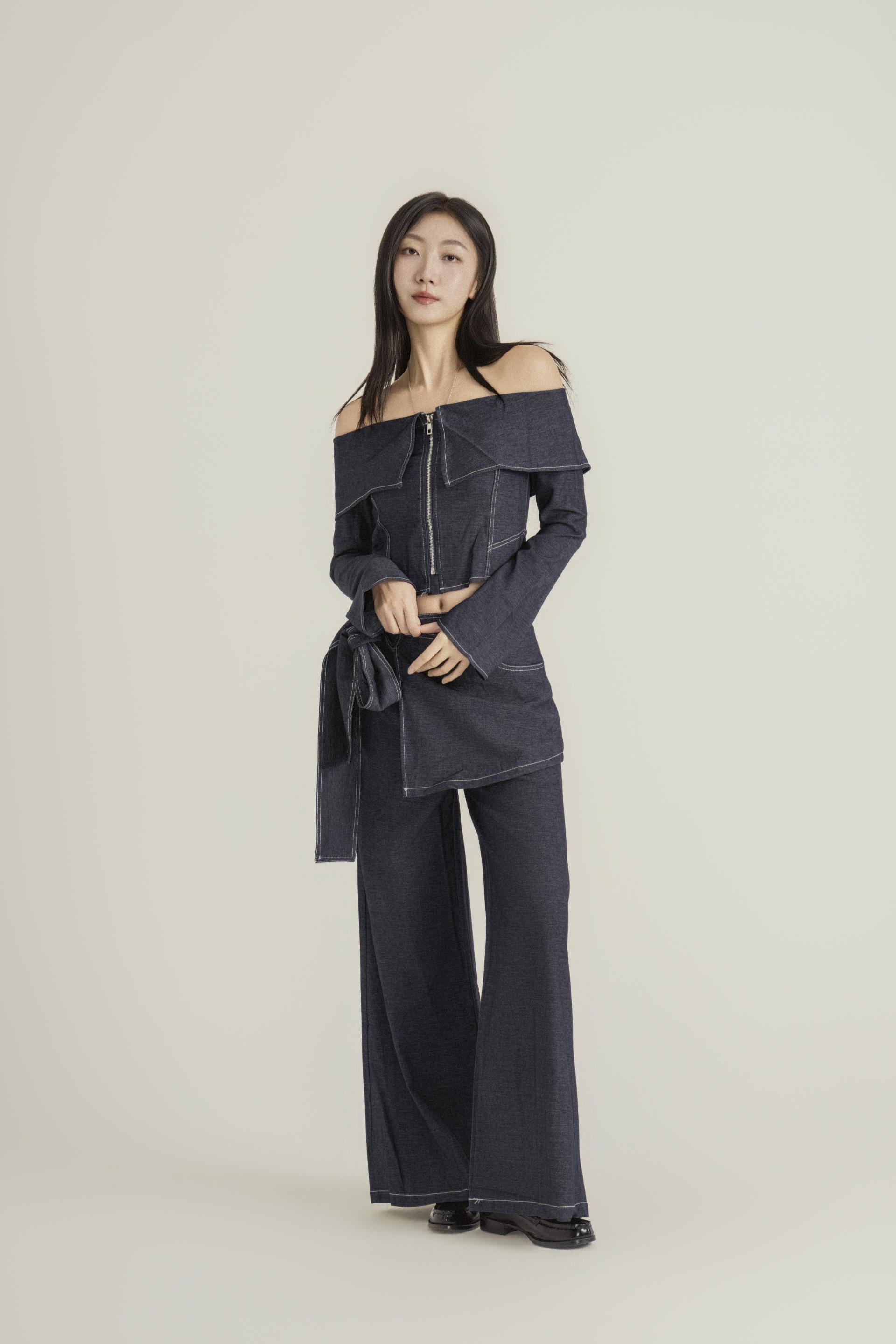 오프숄더 랩 와이드 모드 셋업