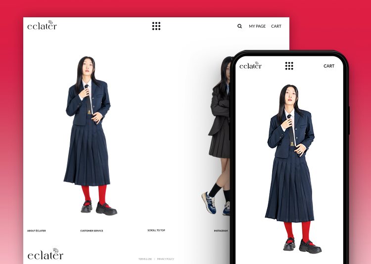ÉCLATER 웹사이트 대표 화면