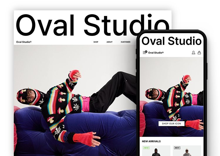 Oval Studio® 웹사이트 대표 화면